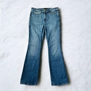 White House Black Market Jeans Women's 8/10 (Tag 6 ) Skinny Flare Nautical Denim